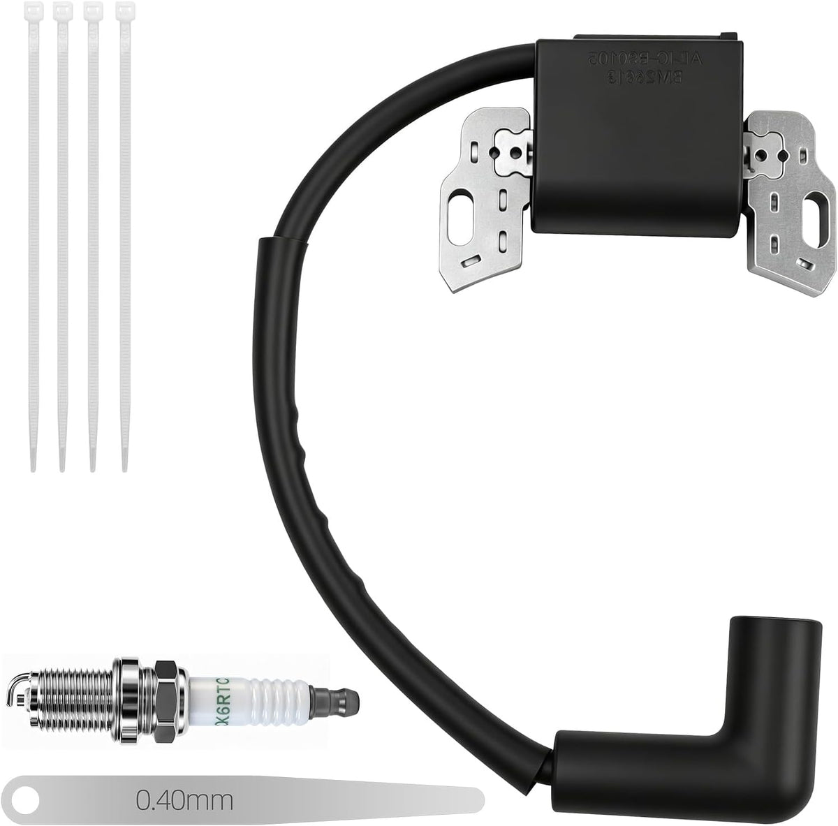 593872 Ignition Coil and Spark Plug Kit for Briggs and Stratton 593381 799582 Magneto Armature 08P502 09P602 09P702