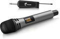 Wireless Microphone, UHF Karaoke Microphone System, Microfonos Inalambricos with Rechargeable Receiver, Cordless