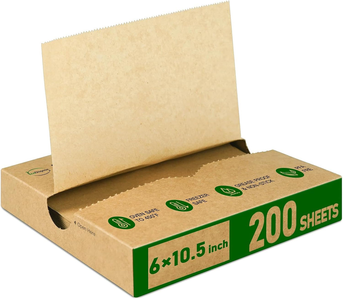 Precut POP UP Deli Paper Sheet, 200 Pack, 6" x 10.5", Kraft