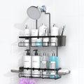 Hanging Shower Caddy Over Showerhead - Rustproof No Drill Shower Organizer | Includes Soap Holder and Hooks for