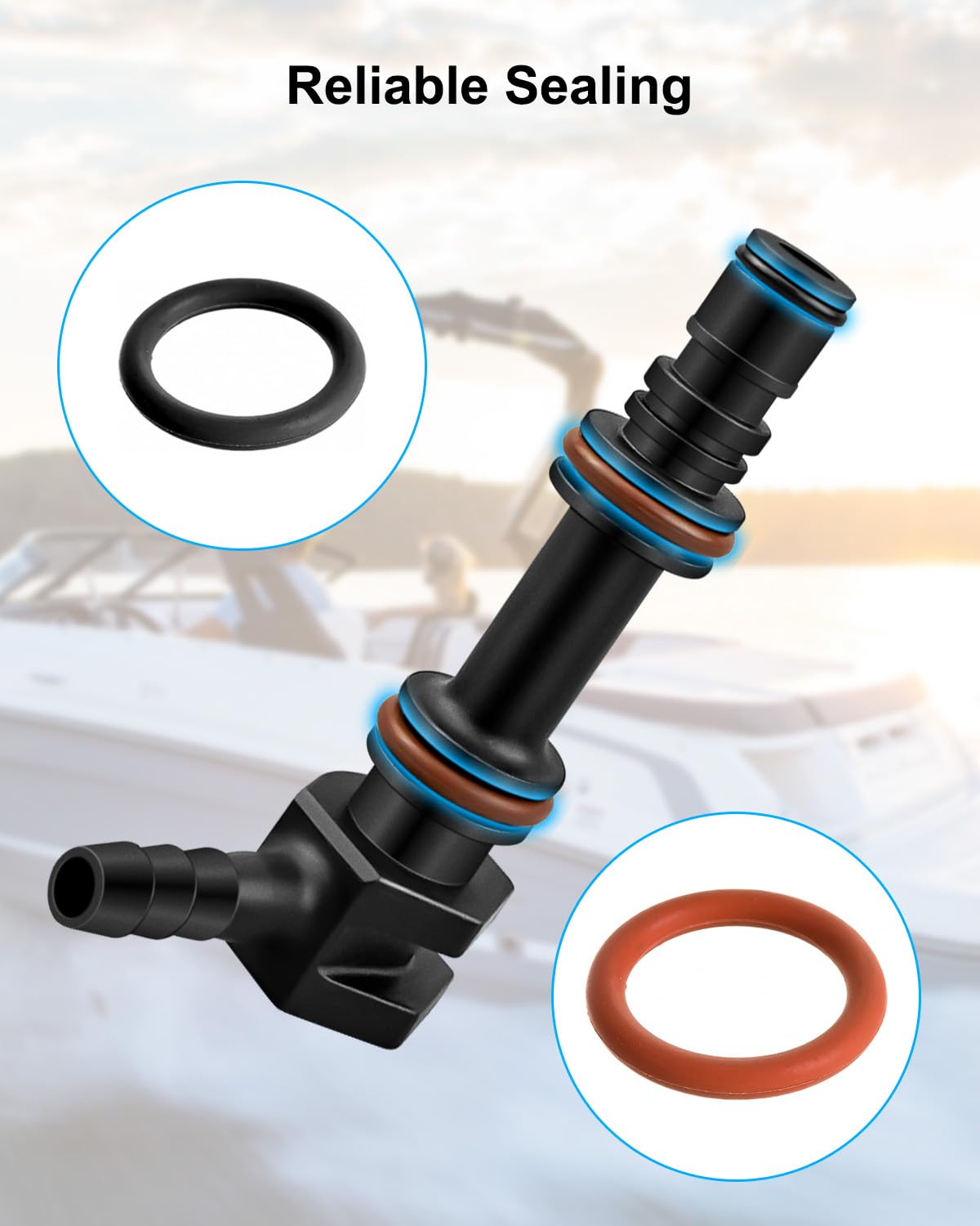 861163 Gear Lube Hose Connector Fit for MerCruiser Alpha One Gen 2