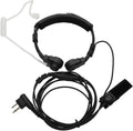 Flexible Throat Mic Microphone Covert Acoustic Tube Tactical Walkie Talkies Earpiece Headset with Finger PTT is