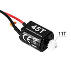 INJORA 030 Brushed Motor with Mount for Losi Micro-B Micro-T, 45T(Plastic Pinion)