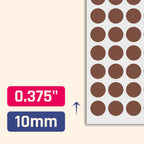 15,000 Pack, 0.375" Round Dot Stickers Circle Labels - Brown