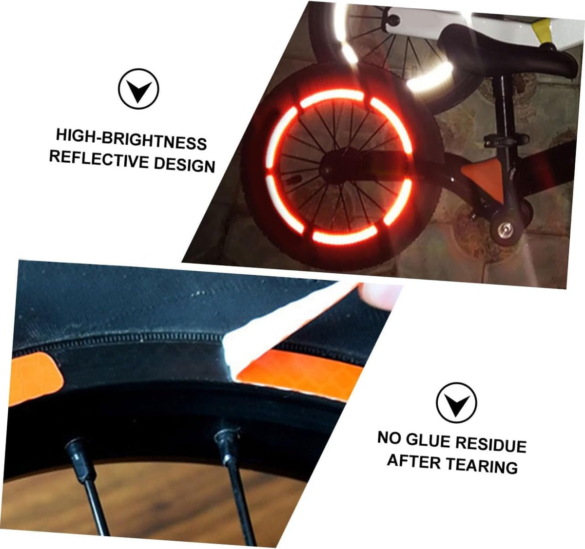 5 Pcs Reflective Tape Safety Stickers Xmas for Bike Spokes