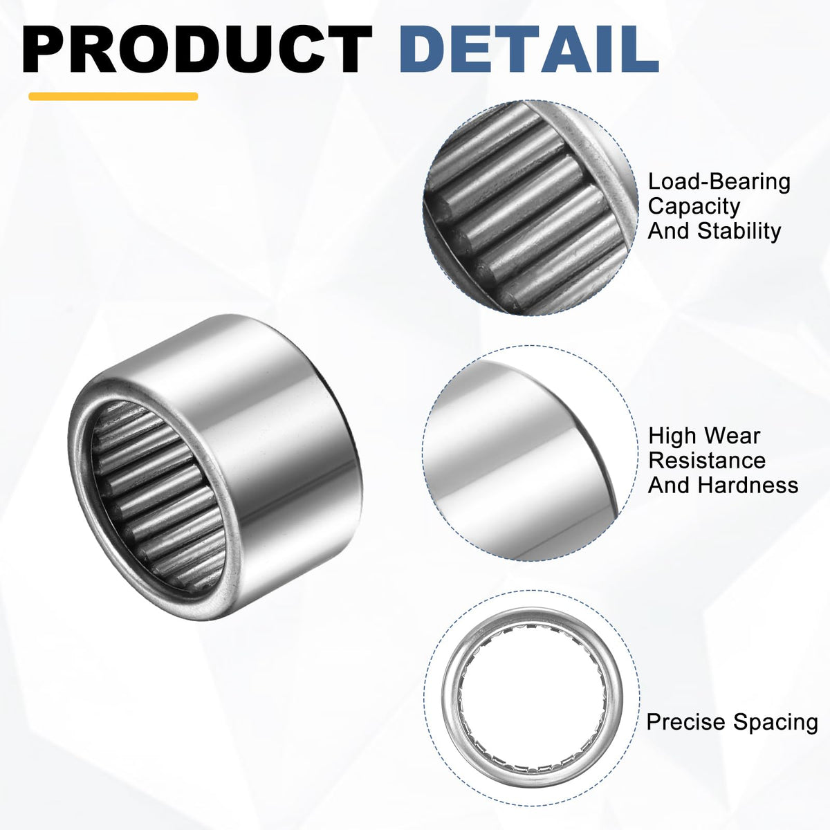 uxcell 4 Pcs B1210 Needle Roller Bearings, 3/4 Bore 1 OD 3/4" W