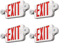 4 Pack Red Commercial Exit Signs with Emergency Light