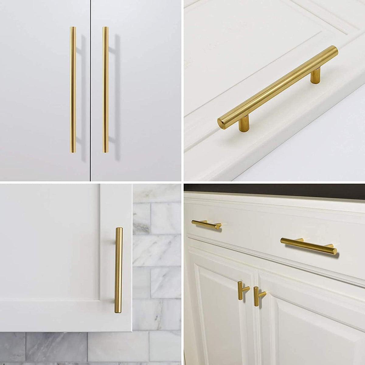 60 Pack 4in Gold Cabinet Handles for Kitchen Cabinet Handles