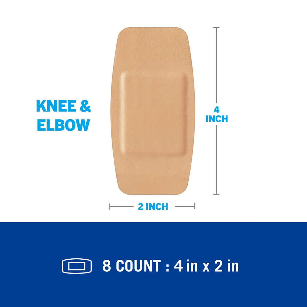 Waterproof Cushioned Bandages, Knee & Elbow, 2 x 4 in, 20 Count
