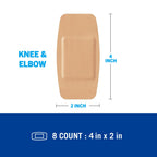 Waterproof Cushioned Bandages, Knee & Elbow, 2 x 4 in, 20 Count