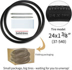 Wheelchair Solid Tires 1 Pair 24x1 3/8" Flat-Free PU Replacement