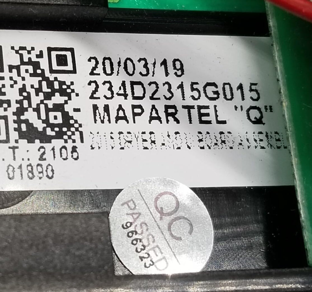 OEM Dryer Control 234D2315G015