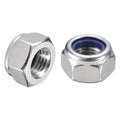 uxcell 5Pcs M12 x 1.5 Nylon Insert Hex Lock Nuts, 304 Stainless Steel Self-Locking Nylon Insert Stop Nut for Industrial Construction Fasteners, Silver&Blue