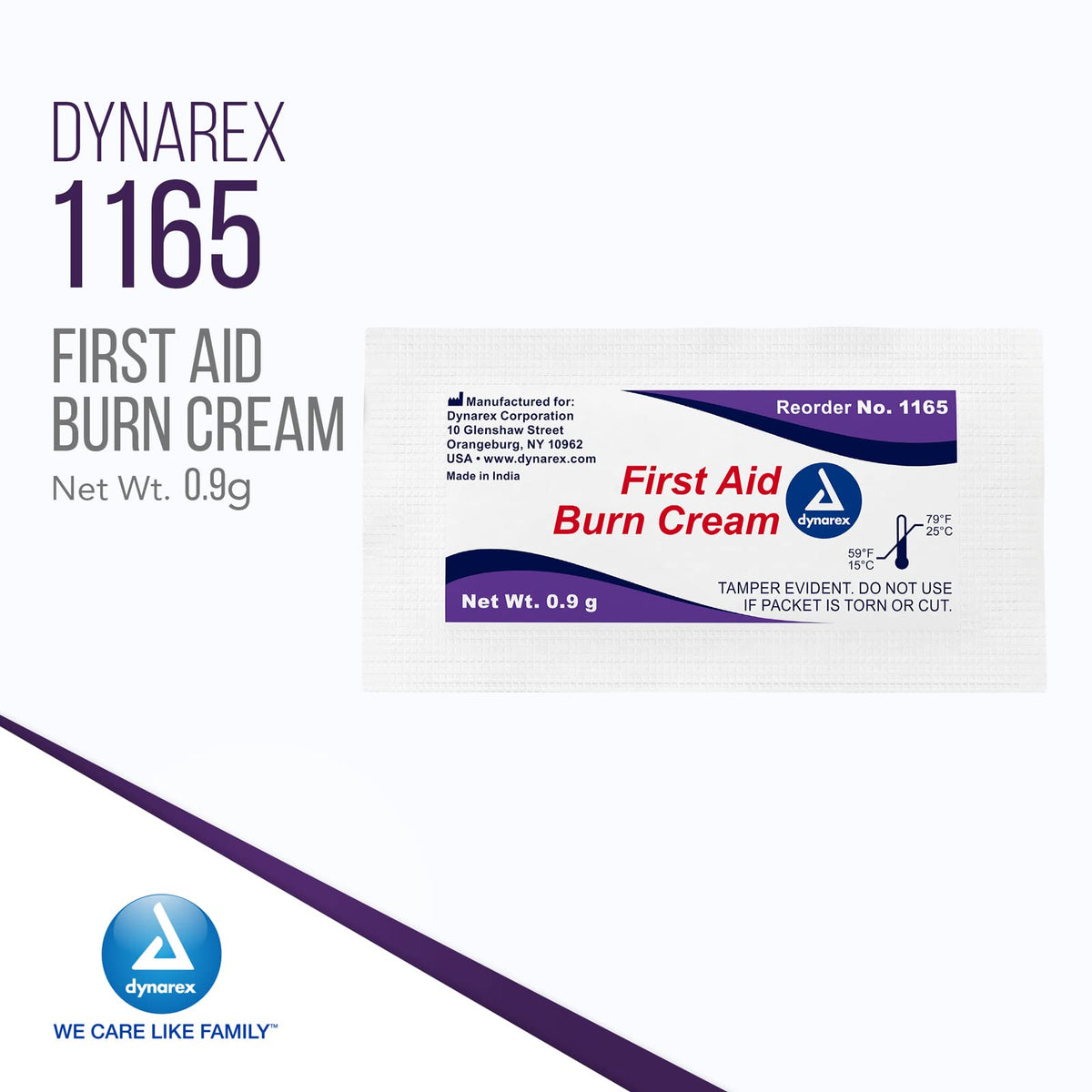 First Aid Burn Cream - Burn Ointment For Minor Cuts, Wounds, Burns - Single Dose Water-Based Formula with