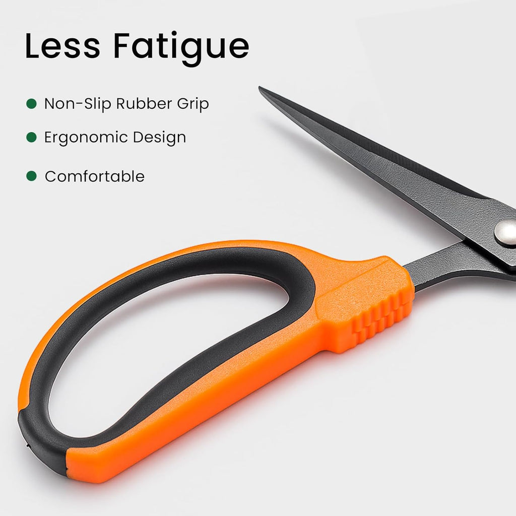 3 Packs Trimming Scissors Teflon Coated Non Stick Blades Pruning Shears Gardening Hand Pruning Snips with Straight