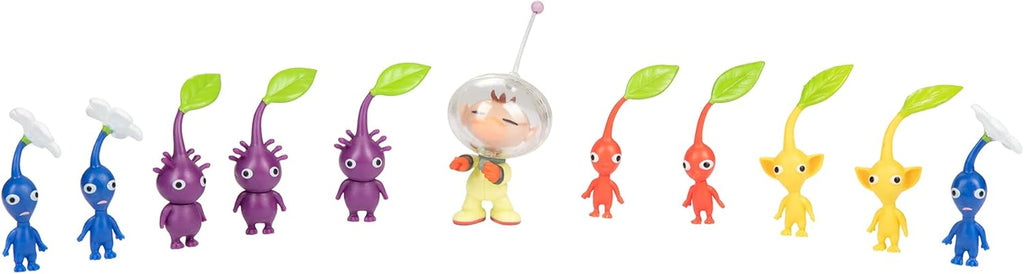 Nintendo Captain Olimar & Pikmin Action Figures Set – Includes 11 Highly Detailed Figurines - Pikmin Come in Colors