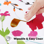 Rectangle Vinyl Tablecloth 6 Foot Elastic Fitted Table Cover