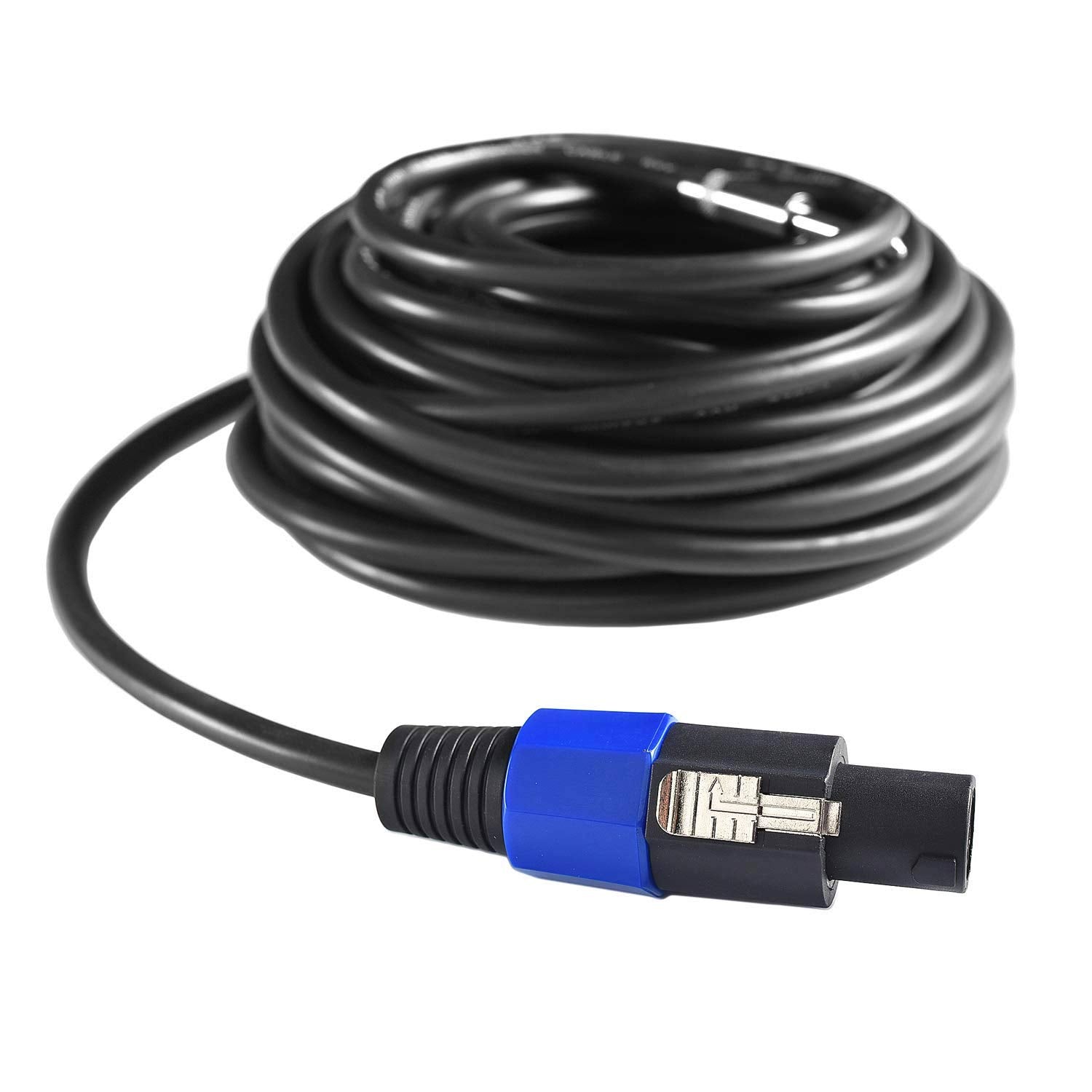 4X 25 Feet Professional Speakon to Speakon Cables Wire, 12 Gauge AWG 2-Conductor Audio Amplifier Speaker Cord, 4 Pack