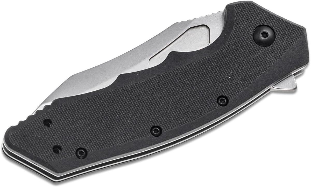 Flitch Pocket Knife, Black, 3.25 Inch Drop Point Blade