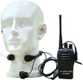Throat Mic Walkie Talkie Earpiece Bone Conduction Vibration in-Ear Acoustic Tube Headset with Finger PTT Mic for