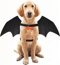 Dog Halloween Costumes, Large Bat Wings Dog Costume with 2 Pumpkin Bells