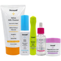Hydrating Skincare Set, Fragrance-Free – Melon Jelly Cleanser, Hydra Serum, Face Serum Oil, Whipped Recovery Facial