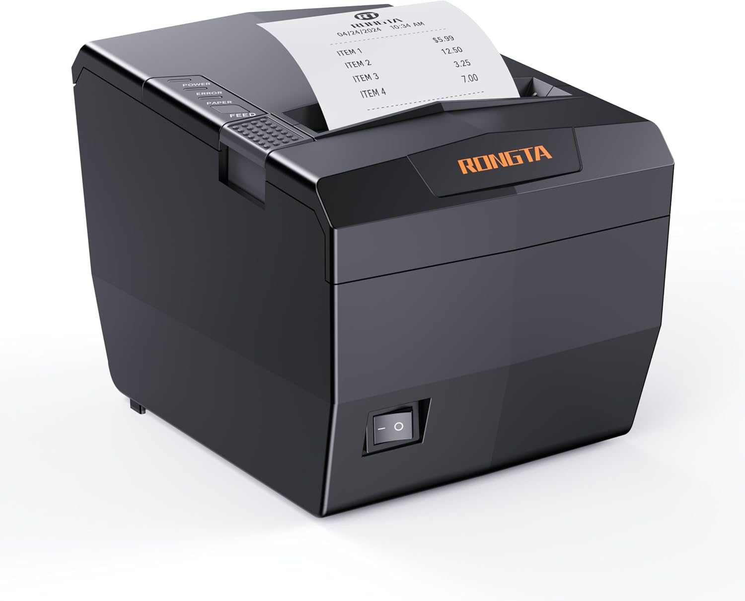 POS Receipt Printer, 80mm Thermal Printer with USB/Serial/Ethernet and Auto Cutter for Kitchen and Retail Use, Cash