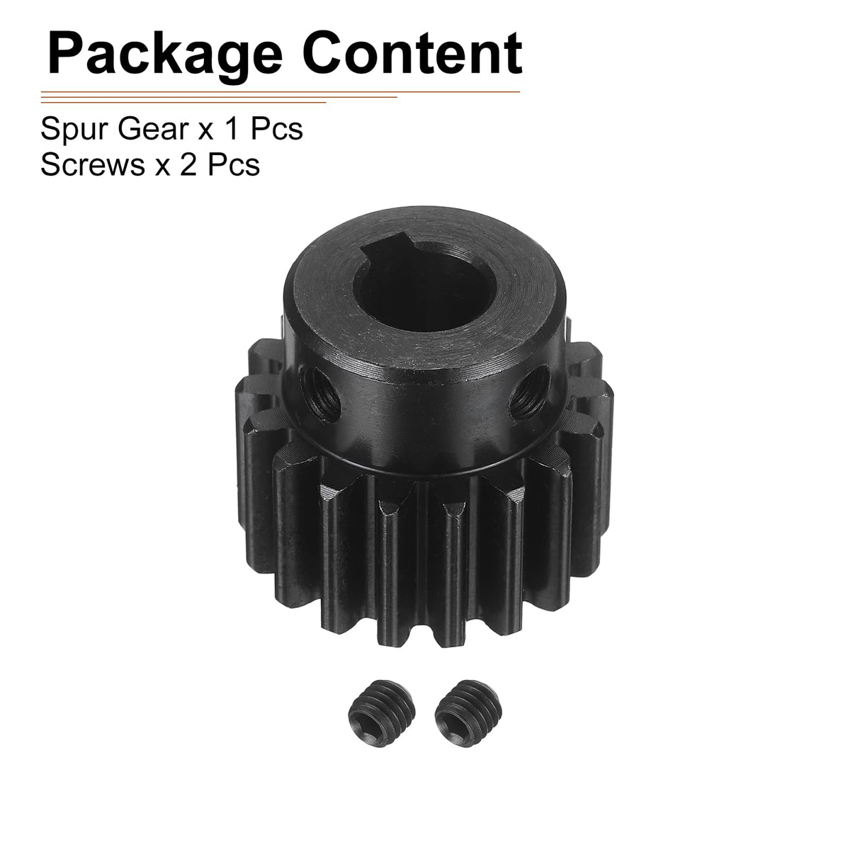 DTGN Spur Gear 1.5Mod 18 Teeth 15mm Thickness 10mm Bore 4x1.8mm Keyway