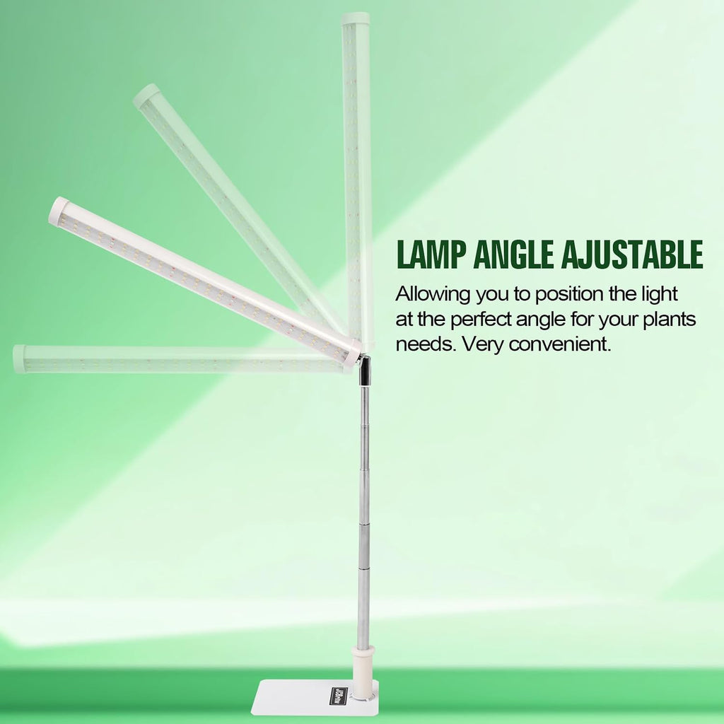Standing LED Plant Light，Adjustable T10 Grow Light Bar, Full Spectrum Plant Grow Lamp on Stand for Indoor Plants Seed