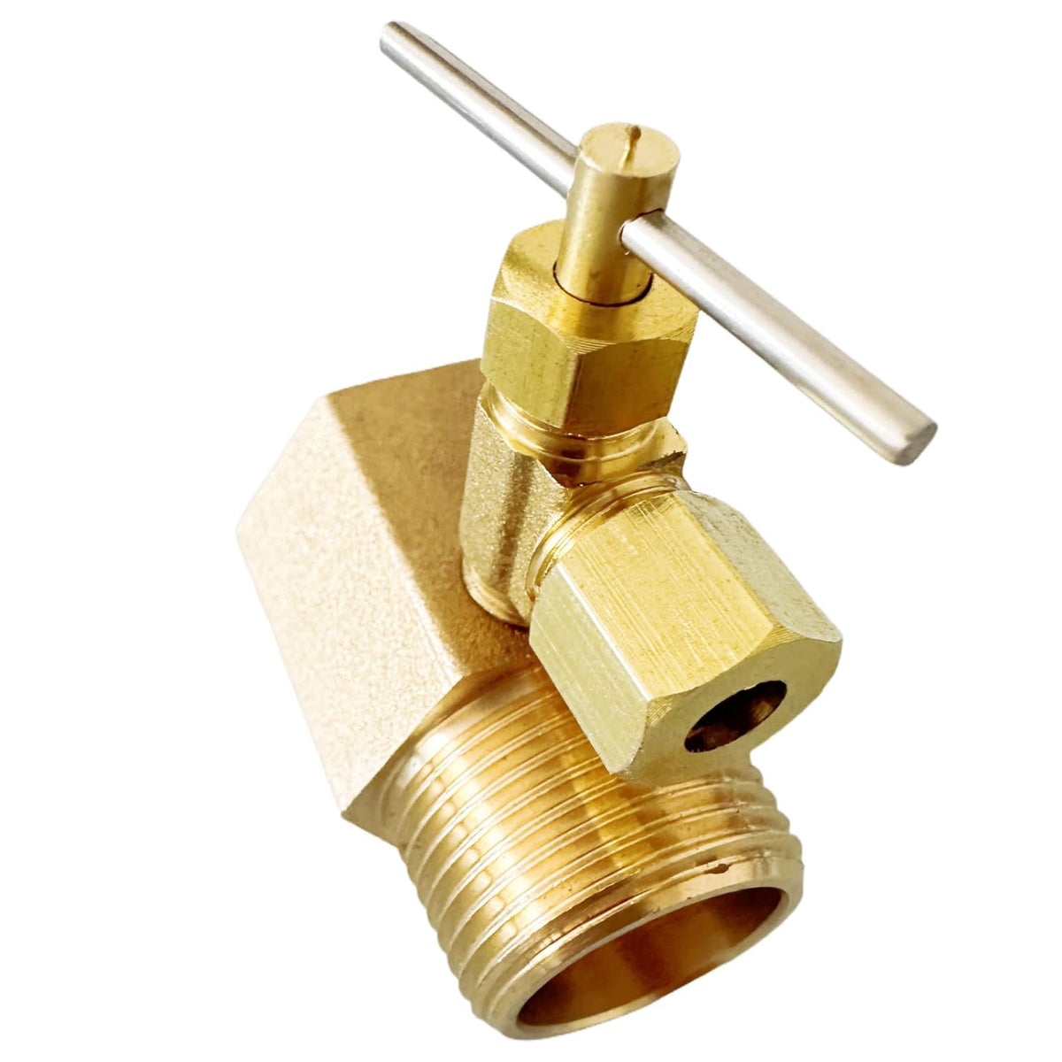 Ice Maker Adapter Valve, 3/4" MIP x 3/4" FIP Brass Connector