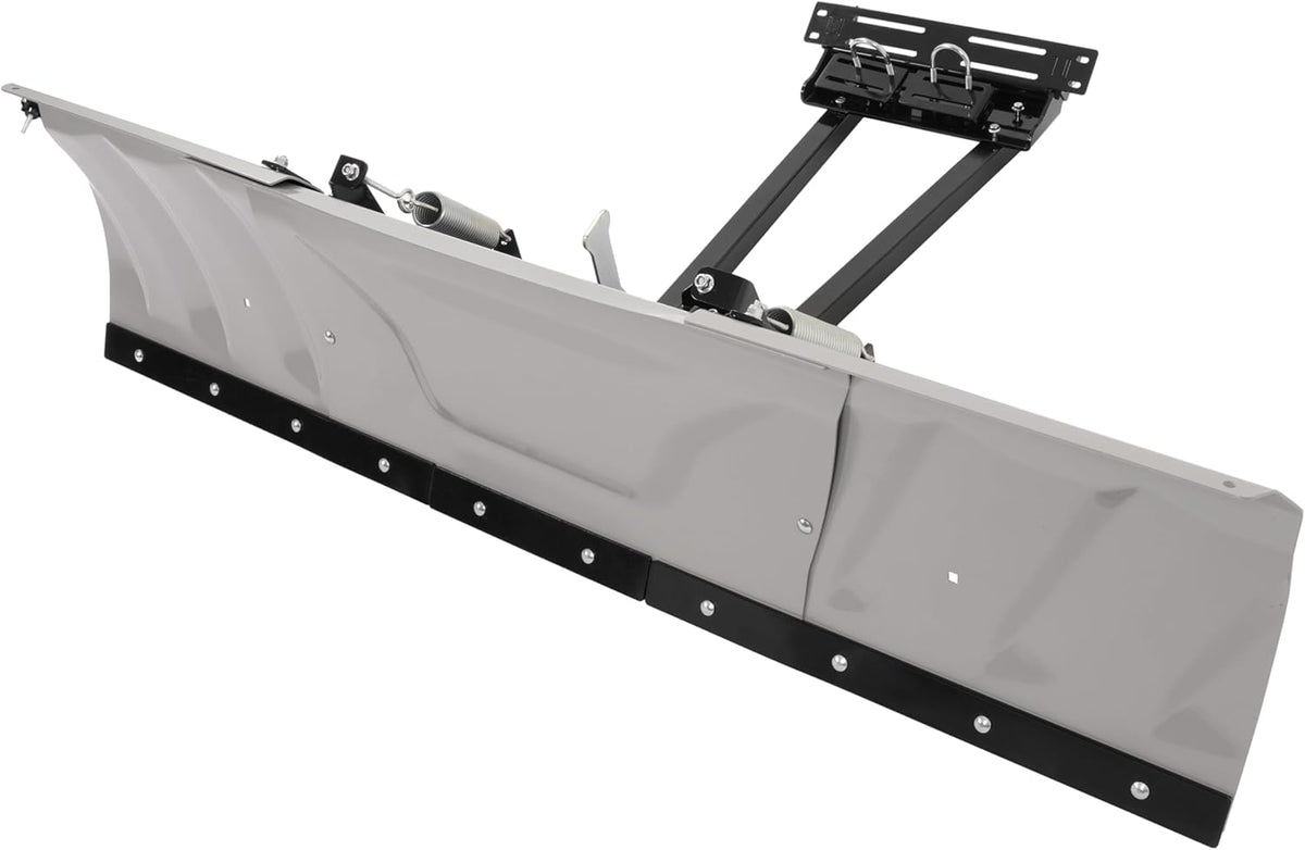Steel Snow Plow Blade for ATV with Adjustable 48"–60" Width | Universal Mount Powder-Coated Gray & Black