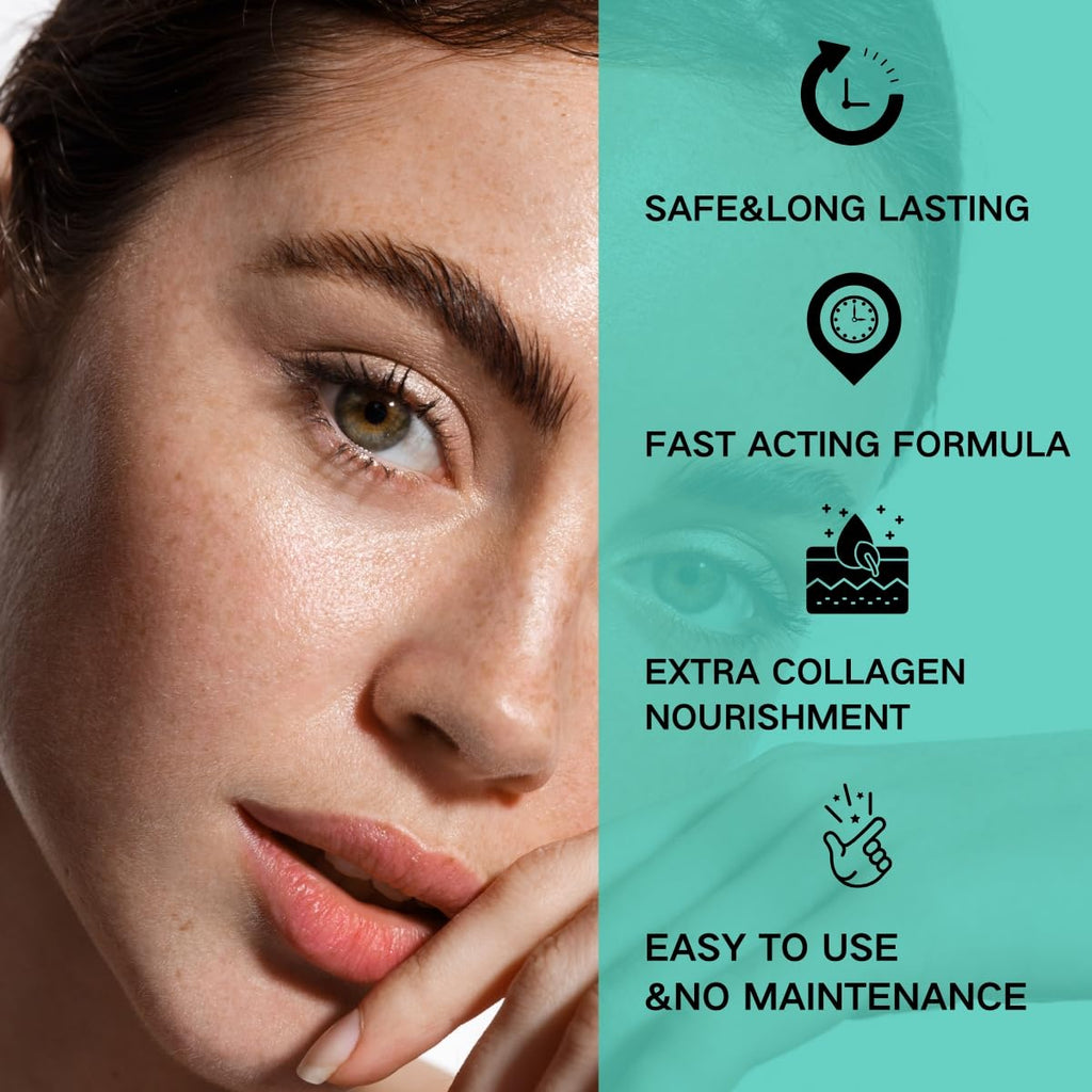 Lash Lift and Brow Lamination Kit Black Color, Professional 4 in1 Lash and Brow Perm Kit, 6-8 Weeks Long-lasting