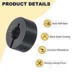 uxcell 8pcs Single Split Shaft Collar 1/4" Bore, Black Oxide Steel