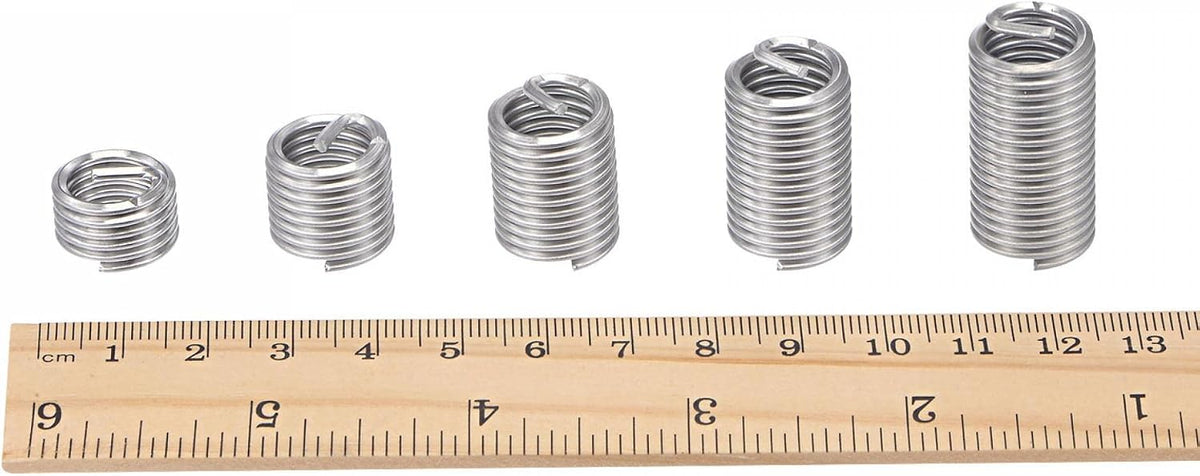 uxcell Wire Thread Inserts 1/2-13 UNC 2.0D 304 Stainless Steel Helical Type Coiled Wire Screw Repair Threaded Sleeve Steel Sheath 10pcs