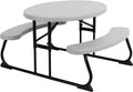 Kids Picnic Table, Folding Children’s Table Seats 4, UV‑Protected HDPE Top, Powder‑Coated Steel Frame