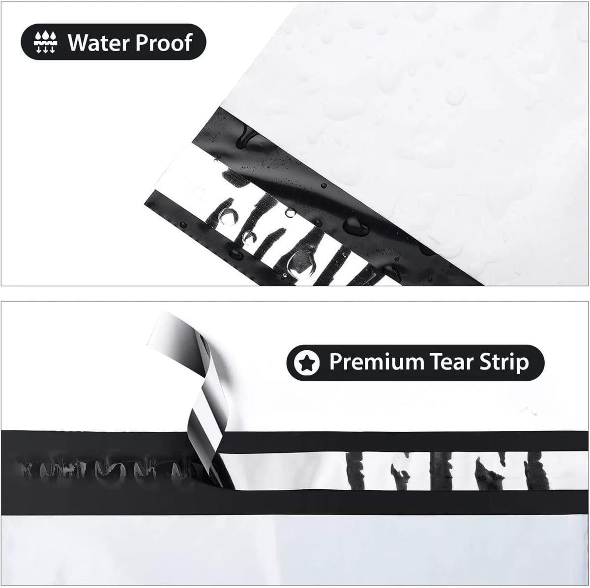 200 5x7 Poly Mailers Bags Inch Premium Envelopes Shipping Bag, Self-Seal, Waterproof, Privacy Opaque, Mailing