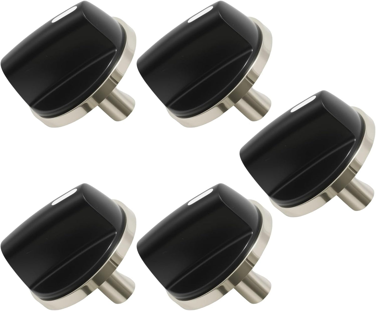 5 Pack 00650847 Cooktop Stove Knobs Replacement for Bosch Cooktop Range Oven NGM3054UC, NGM3054UC-01, NGM3654UC, NGM3654UC-01, NGM5054UC, NGM5064UC Burner Control Knobs