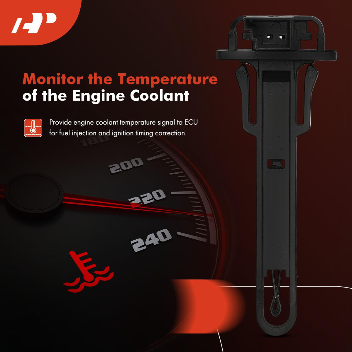 A-Premium Engine Coolant Temperature Sensor Compatible with Mercedes-Benz