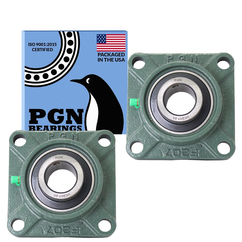 PGN UCF207-20 (2 Pack) Square Flange Bearing 1-1/4" Bore