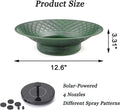 12.6" Bird Bath for Outside, Solar Bird Bath Fountains, Bird Bath Feeder