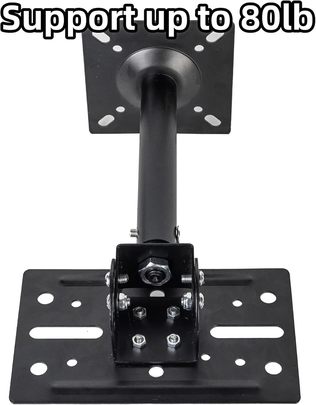 Universal Speaker Wall Ceiling Mounts, Heavy Duty Dual Black Bookshelf | Speaker Mounting Brackets, Support up to