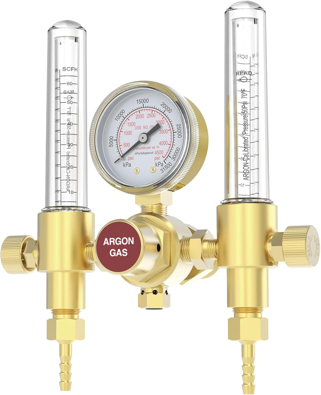 YESWELDER Dual Output Argon Regulator Flow Meter