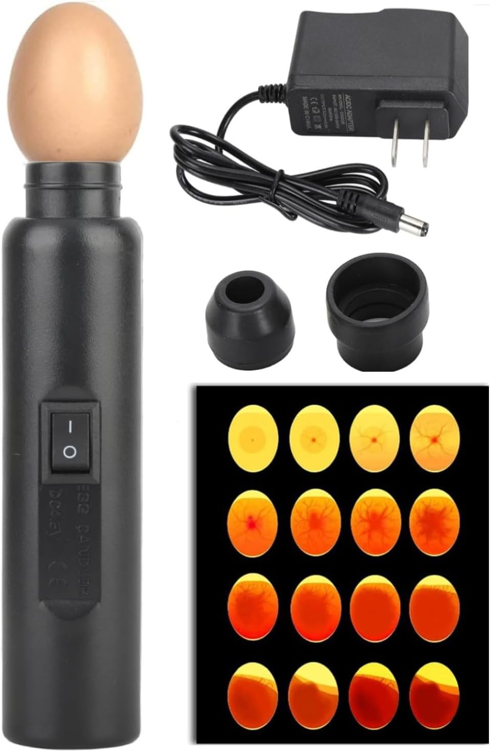Bright Cool LED Light Egg Candler Tester Candler Candling Lamp, Egg Candler LED Light for Monitoring Eggs Development