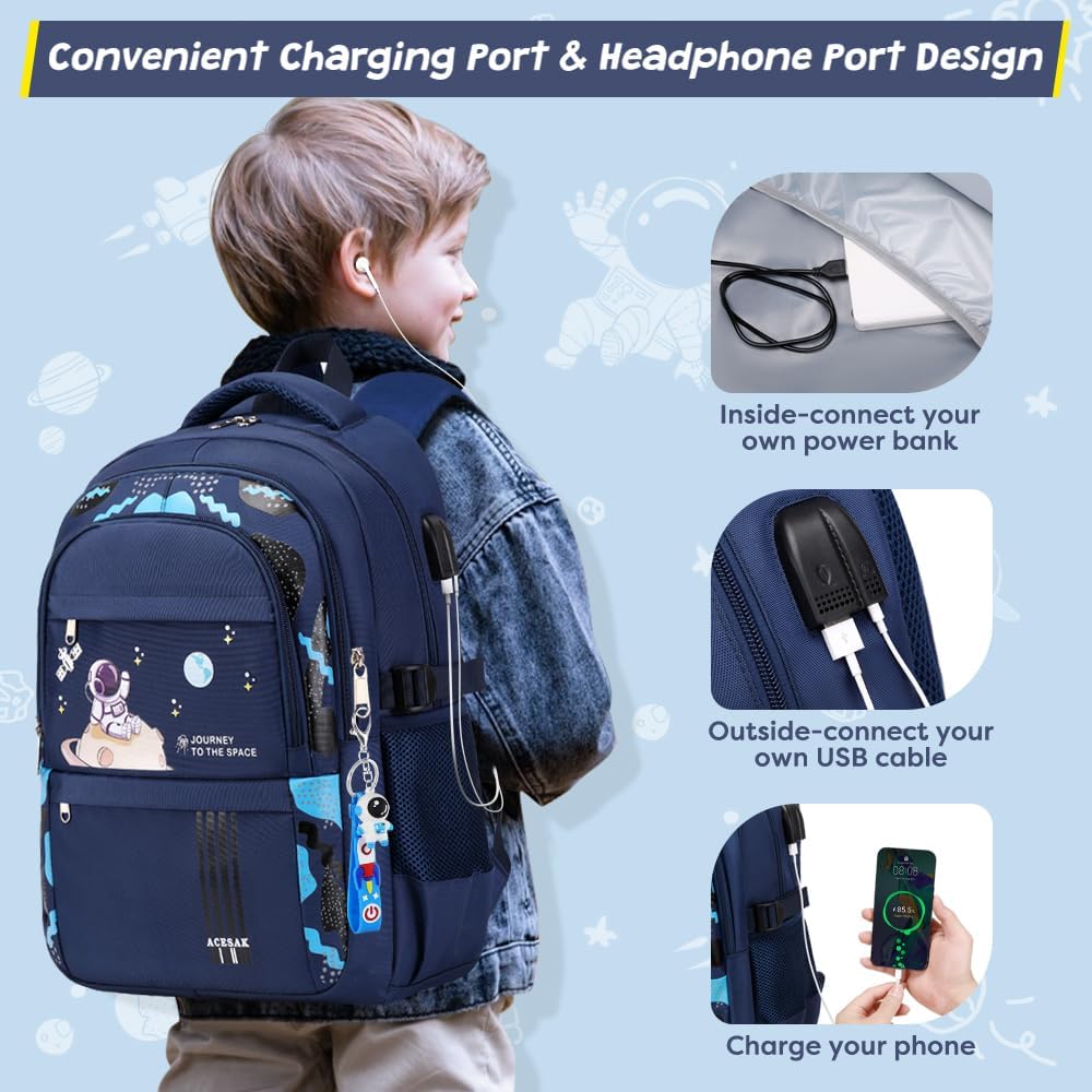 Backpack for Boys - Boy Backpack Schoolbag for Boys Kids Children Teens Girls Elementary Middle School Bags