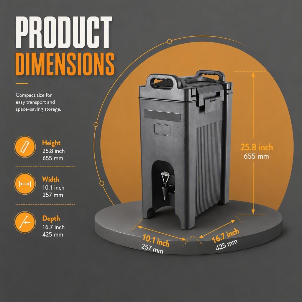 5Gal Insulated Beverage Dispenser 2-Pack Commercial Catering
