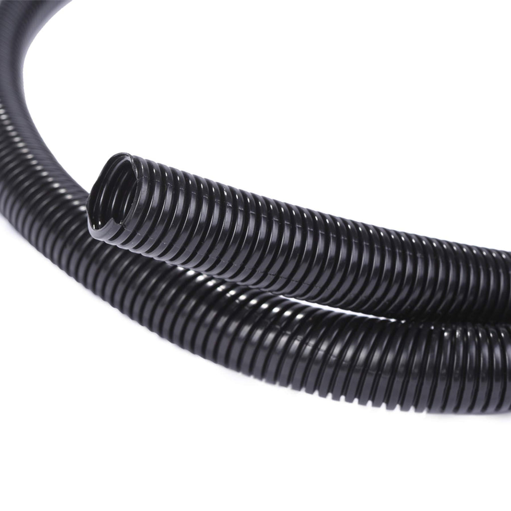 Alex Tech 25ft - 1/2 inch Split Wire Loom Tubing - Black