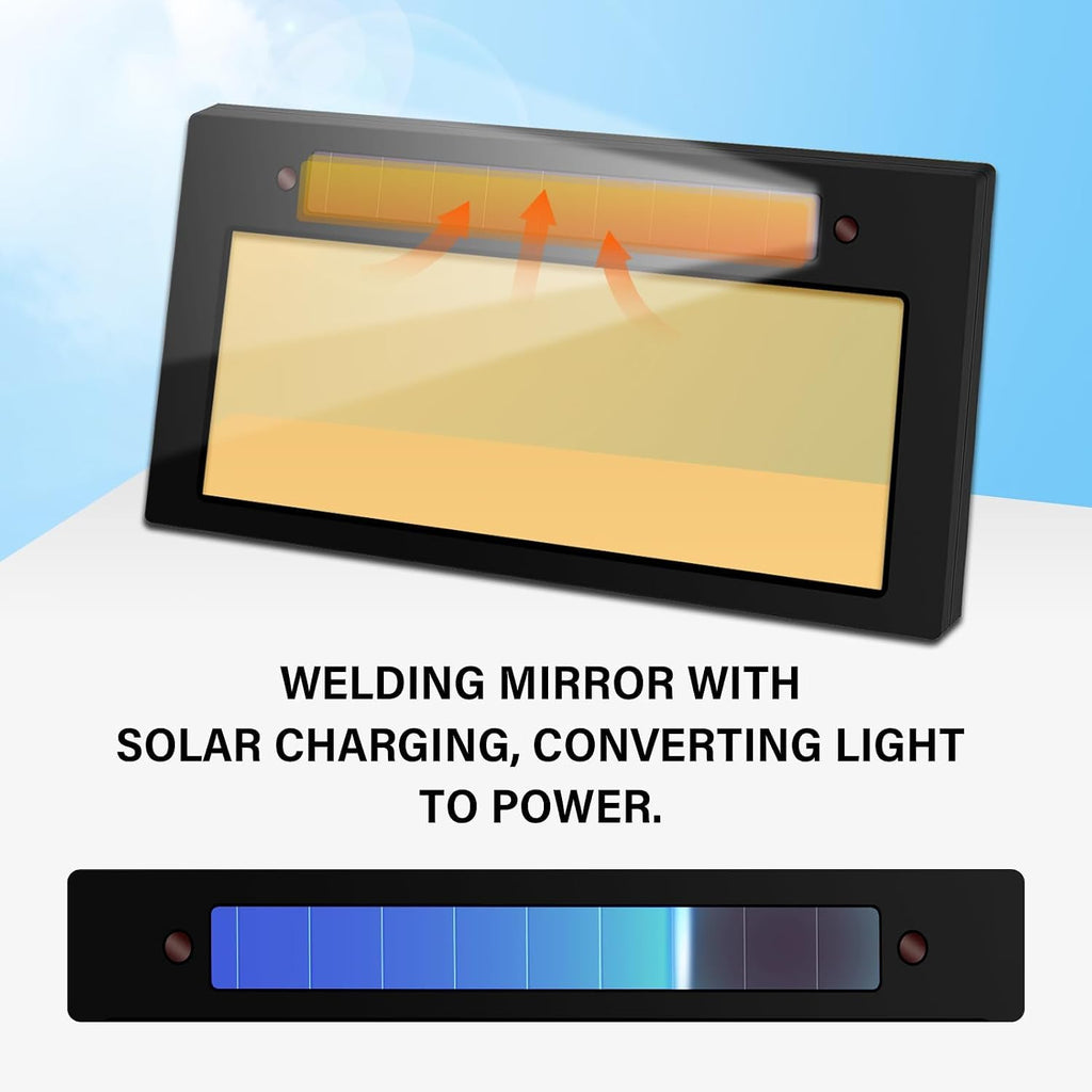 【HD Shade 11】 Gold Auto Darkening Welding Lens 2x4 1/4, Solar Energy Welding Lens, True Color View, 2x4 1/4 Welding