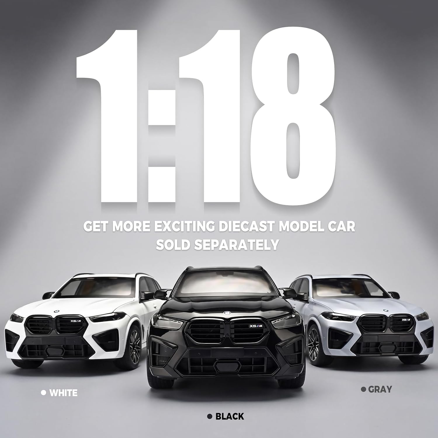 1/18 Scale Diecast Car, Compatible with BMW X5M Model Diecast Car | Official Authentic Large Alloy Model Car Kit for