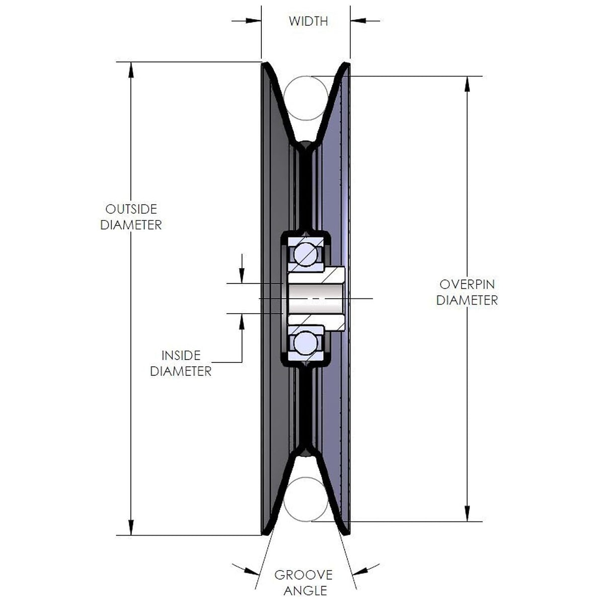Phoenix V-Belt Pulley - 5/8in. Bore, 3in. Outside Dia.