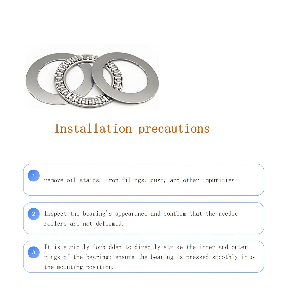 RPS-IND 2PCS AXK4060 Thrust Needle Roller Bearings with Washers